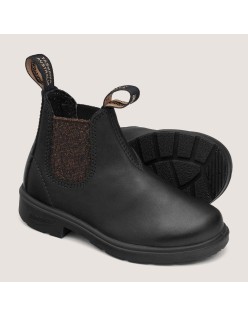 Kids' Series Chelsea Boots - Black / Gold Glitter