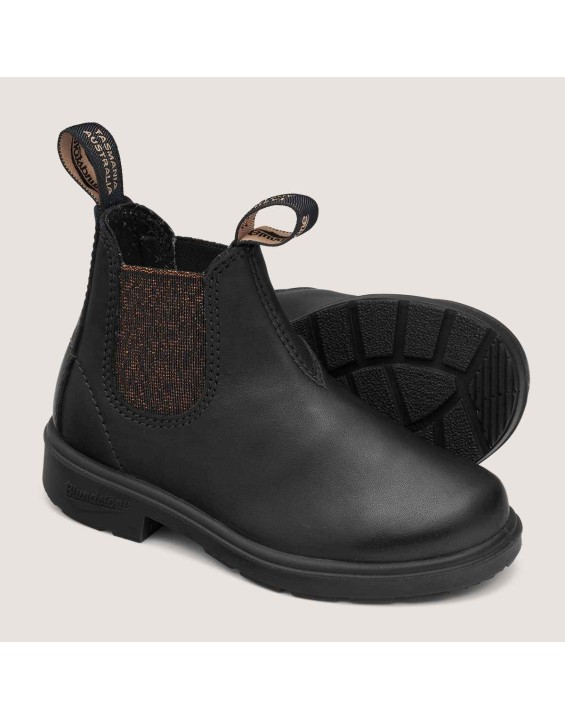 Kids' Series Chelsea Boots - Black / Gold Glitter
