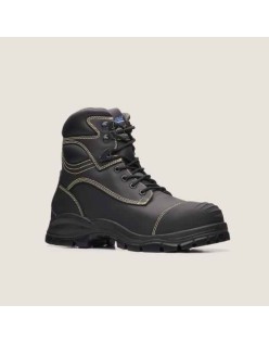 Work Series Lace Up Boots - Black