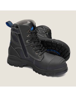 Work Series Zip Up Boots - Black