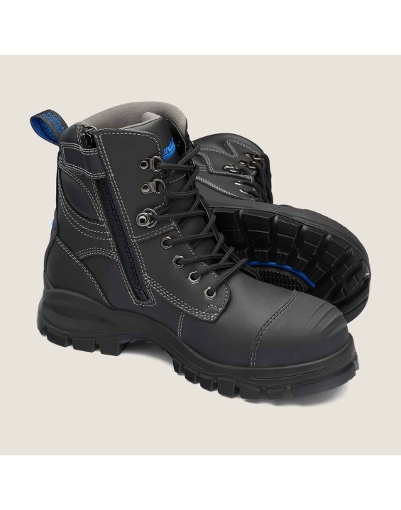 Work Series Zip Up Boots - Black