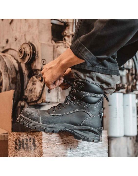 Work Series Zip Up Boots - Black