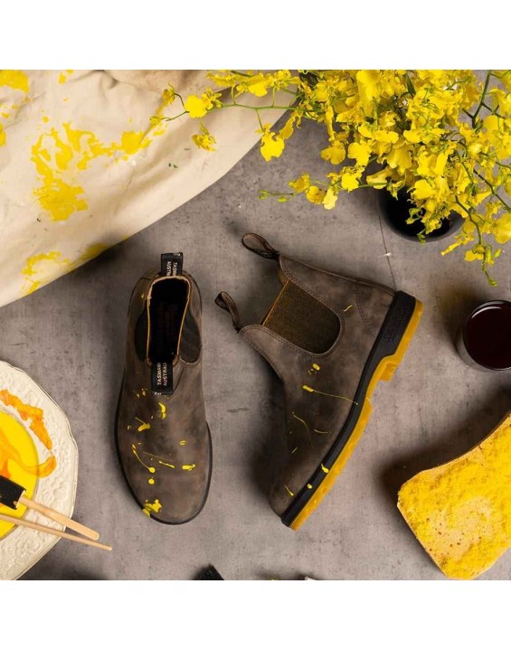 Youth Classics Chelsea Boots - Rustic Brown / Mustard