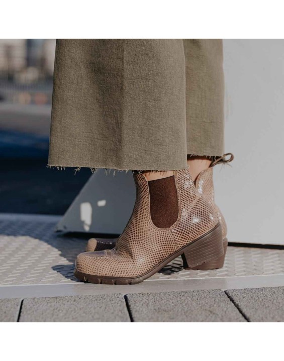 Women's Series Heeled Boots - Shell Lizard