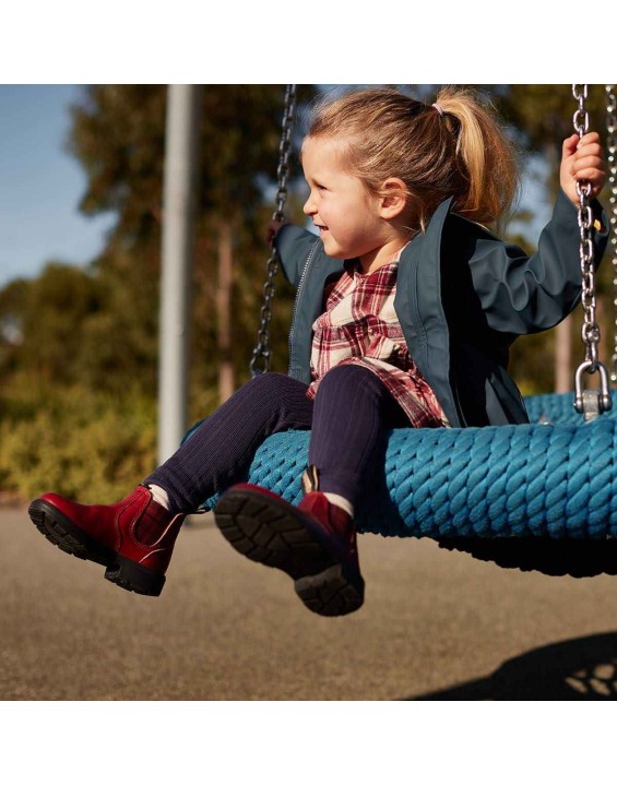 Kids' Series Chelsea Boots - Red / Burgundy Tartan
