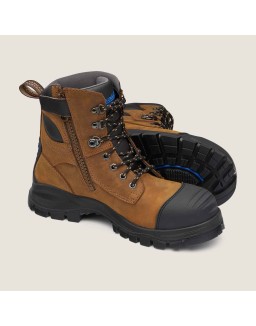 Work Series Zip Up Boots - Crazy Horse