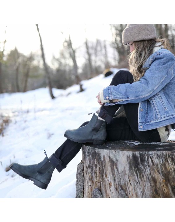Women's Thermal High Top Boots - Rustic Black