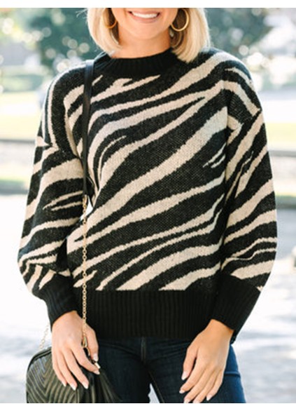 Brown Zebra Sweater