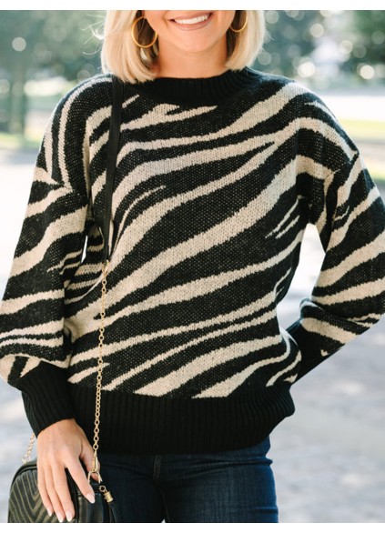 Brown Zebra Sweater