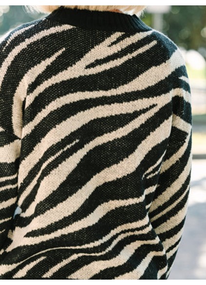 Brown Zebra Sweater