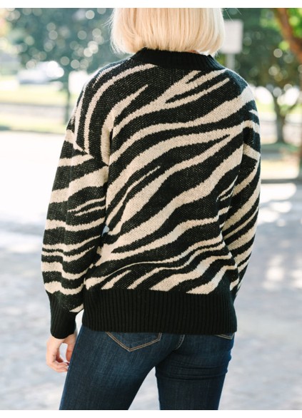 Brown Zebra Sweater