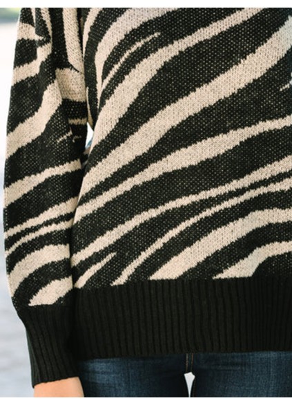 Brown Zebra Sweater