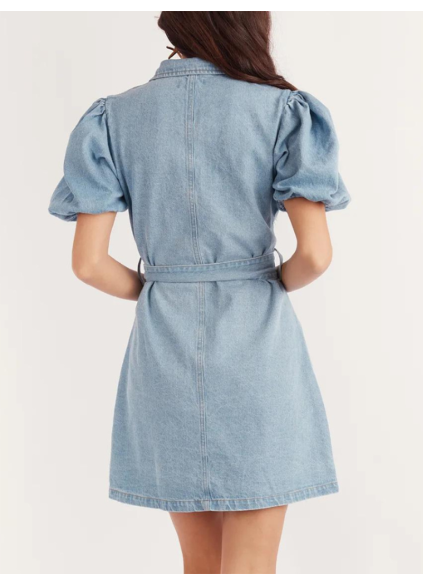 Blue casual zippered dress