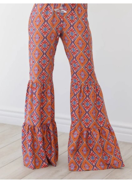 Lace up layered flared jumpsuit