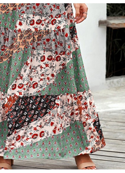 TIE-UP WAIST LONG MAXI SKIRT
