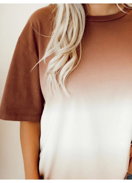 Brown gradient T-shirt