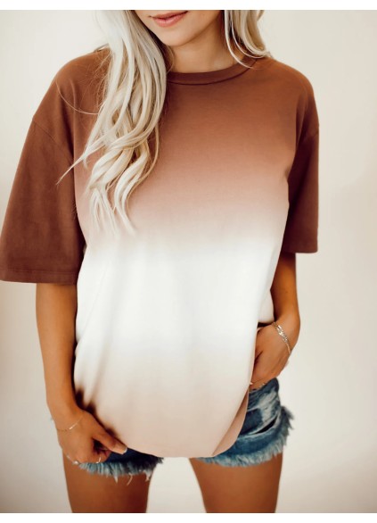 Brown gradient T-shirt