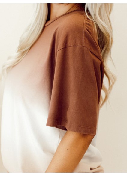 Brown gradient T-shirt