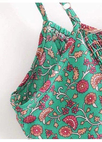 Fashion printed strap two-piece set
