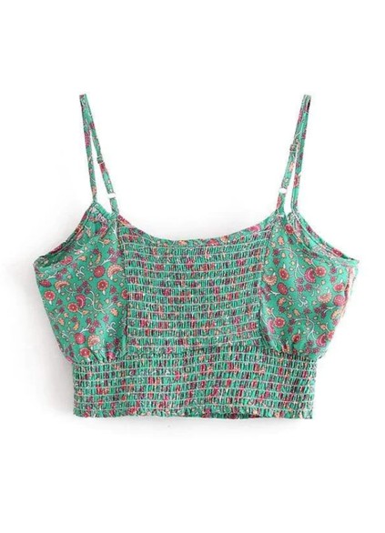 Fashion printed strap two-piece set