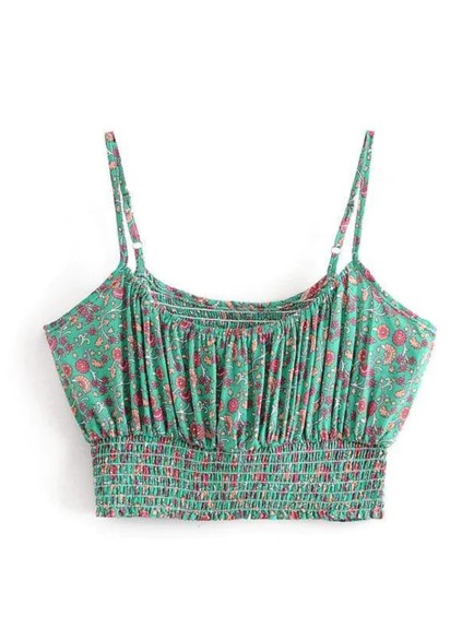 Fashion printed strap two-piece set
