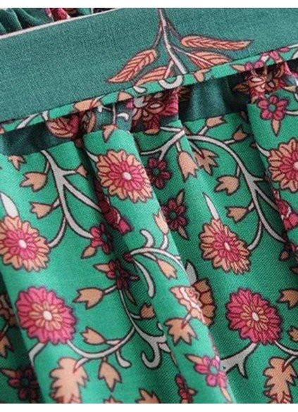 Fashion printed strap two-piece set