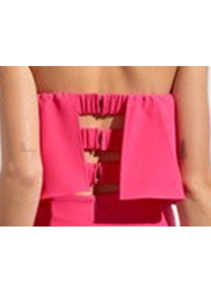 Flare Tube Top With Two Fer Look Jumpsuit