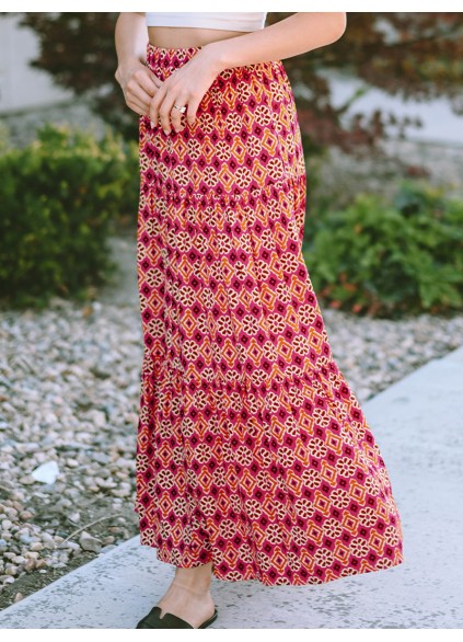 GEOMETRIC NONE SHEATH CASUAL SKIRTS