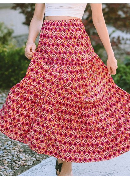 GEOMETRIC NONE SHEATH CASUAL SKIRTS
