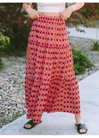 GEOMETRIC NONE SHEATH CASUAL SKIRTS