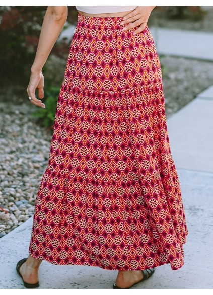 GEOMETRIC NONE SHEATH CASUAL SKIRTS