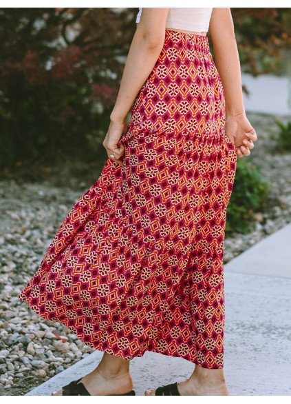 GEOMETRIC NONE SHEATH CASUAL SKIRTS