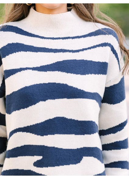cream white and blue striped sweater you love