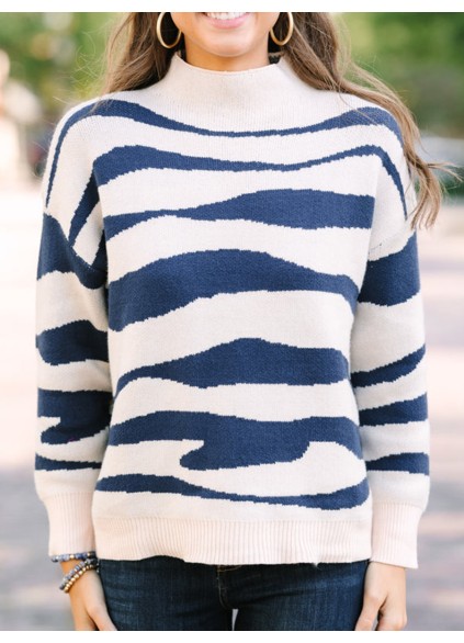 cream white and blue striped sweater you love