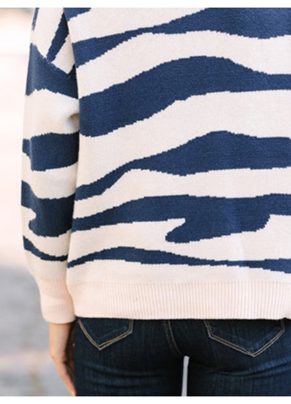 cream white and blue striped sweater you love