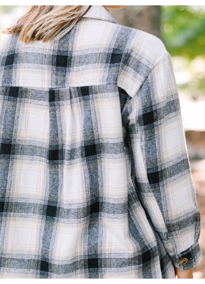 Plaid Fleece Lined Shacket