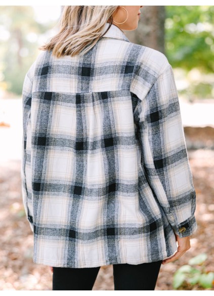 Plaid Fleece Lined Shacket