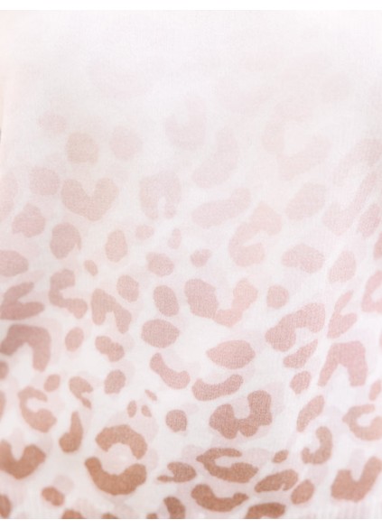 Gradient leopard print sweater