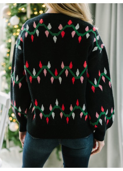 Holiday Christmas Lights Sweater