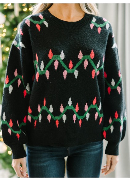 Holiday Christmas Lights Sweater