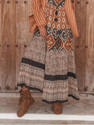 Holiday style suspender dress
