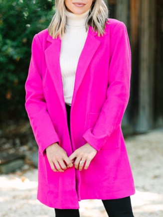 Solid Hot Pink Coat