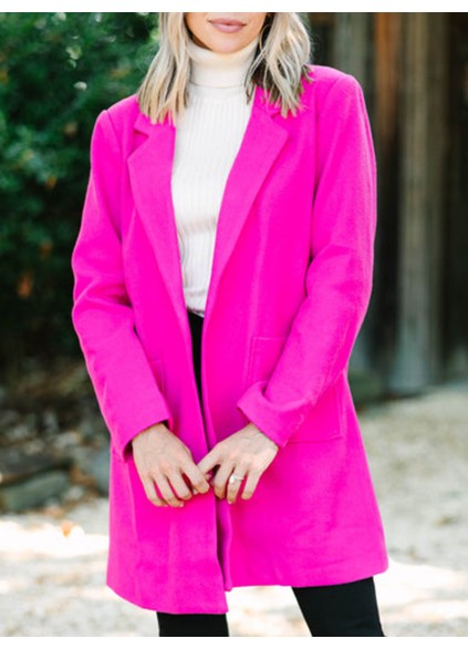 Solid Hot Pink Coat