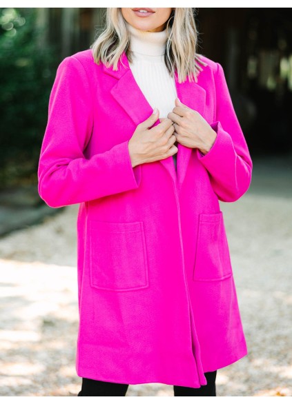 Solid Hot Pink Coat