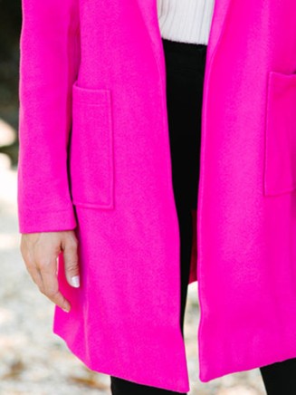 Solid Hot Pink Coat