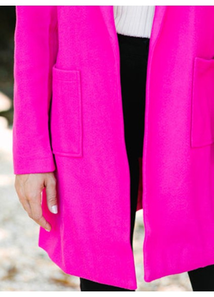 Solid Hot Pink Coat