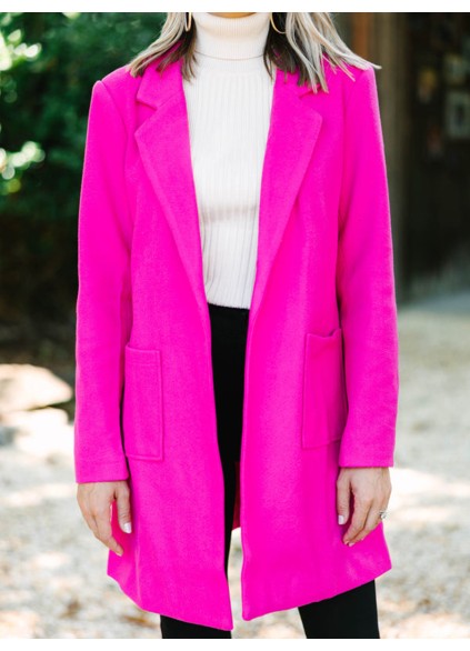 Solid Hot Pink Coat
