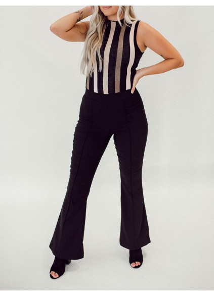 Multi color striped jumpsuit