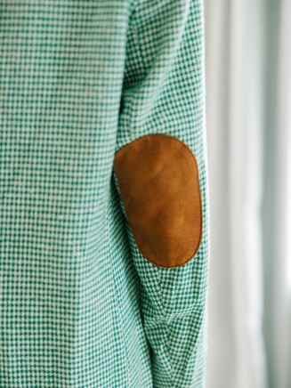 Next Up Emerald Green Houndstooth Blazer