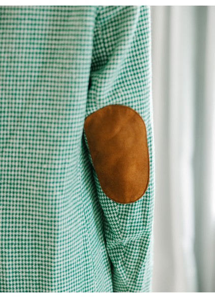 Next Up Emerald Green Houndstooth Blazer